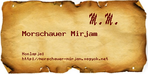 Morschauer Mirjam névjegykártya